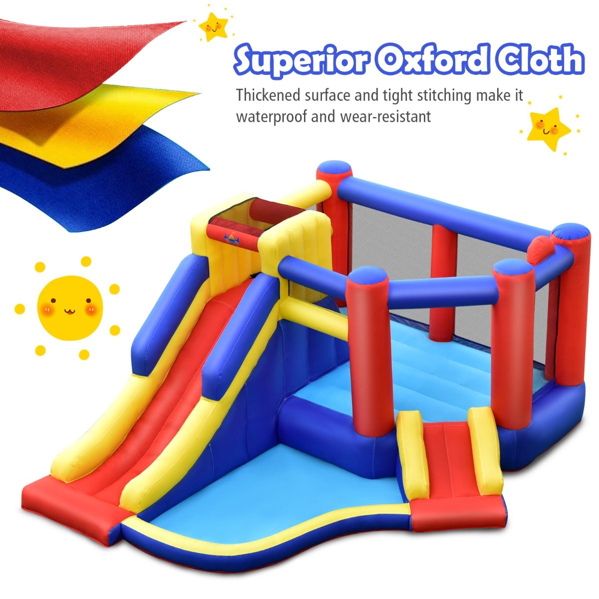 Inflatable Bouncy Castle with Long Slide (without Blower)