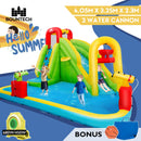 Inflatable Water Slide with Climbing Wall and Water Gun for Indoor/Outdoor Play without Blower