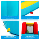 Inflatable Water Slide with Climbing Wall and Water Gun for Indoor/Outdoor Play without Blower