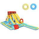 7 in 1 Inflatable Water Park Dual Long Slide Jumping Bounce House without Blower