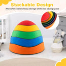 5PCS Kids Stepping Stones Stackable Balance River Stone Set with Non-Slip Edge