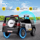 Kids Ride on Police Car 12V Electric Battery Powered Cop Car Flashing Lights