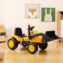 HONEY JOY Ride On Excavator 12V Battery Power Bulldozer Digger Electric Vehicle