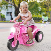 HONEY JOY Kids Motorcycle 6V Battery Powered Ride on Motorbike with Bubble Maker