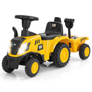 HONEY JOY Kids Ride on Tractor Licensed Caterpillar Foot to Floor Sliding Car