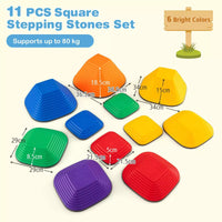 11PCS Kids Stepping Stone Indoor/Outdoor Toddler Balance Training Blocks Gift