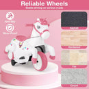 12V Unicorn Ride on Motorcycle Toy Kids Ride on Car Pony with Training Wheels