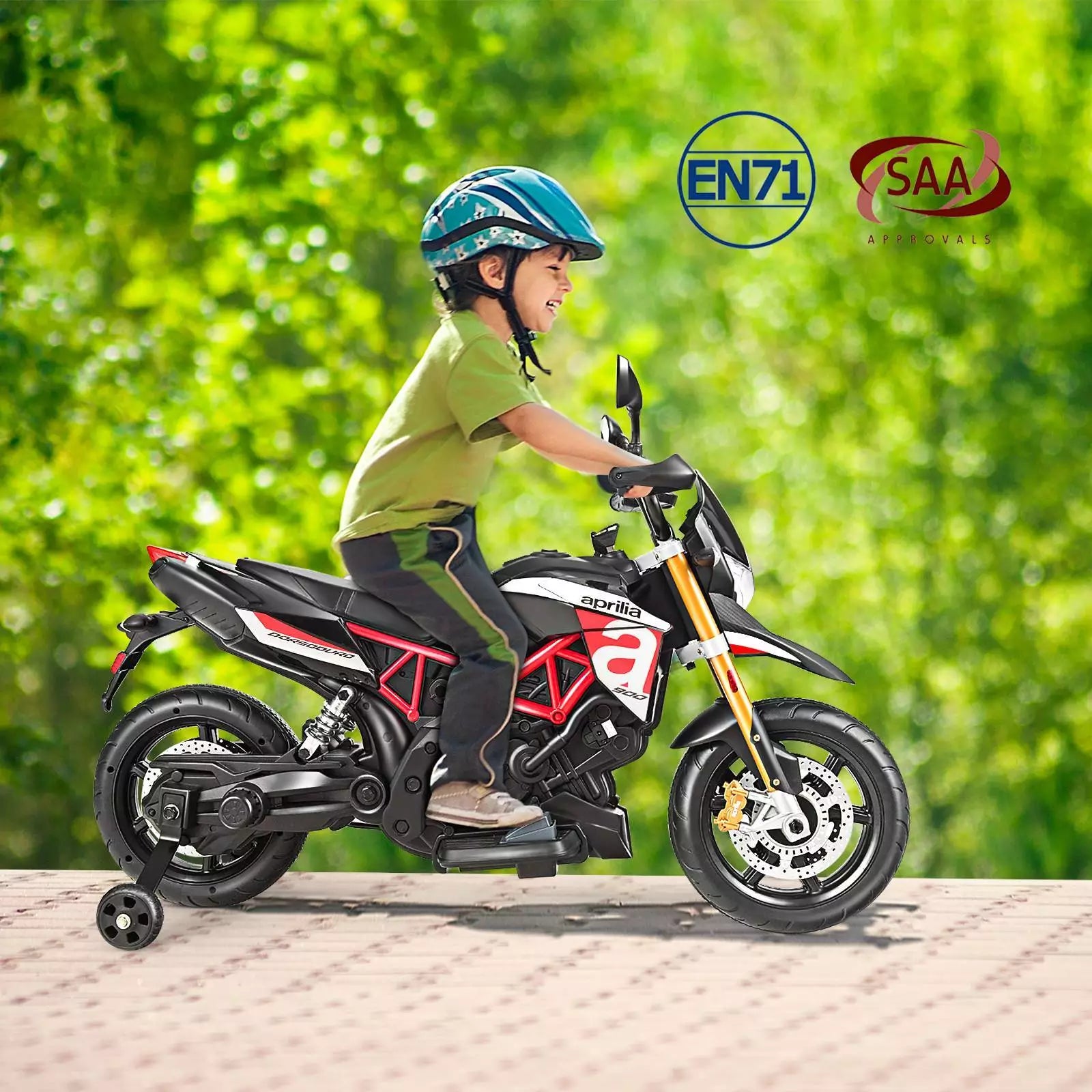 HONEY JOY Licensed Aprilia 12V Electric Motorcycle Kids Motorbike Ride On Car