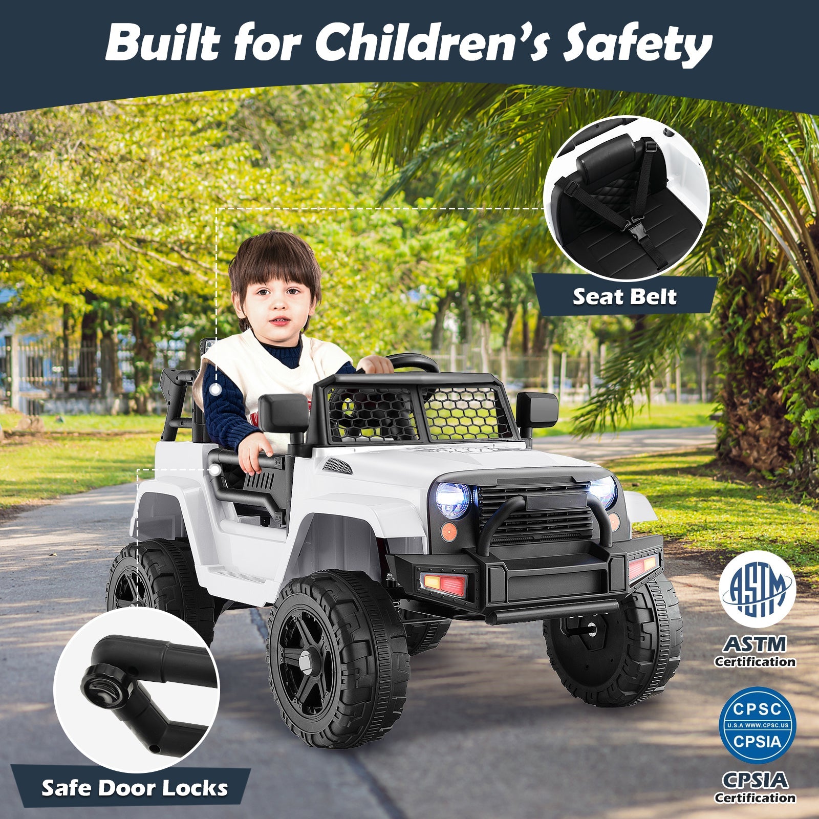 12V Kids Ride On Truck Car Electric Vehicle Remote w/ Music & Light